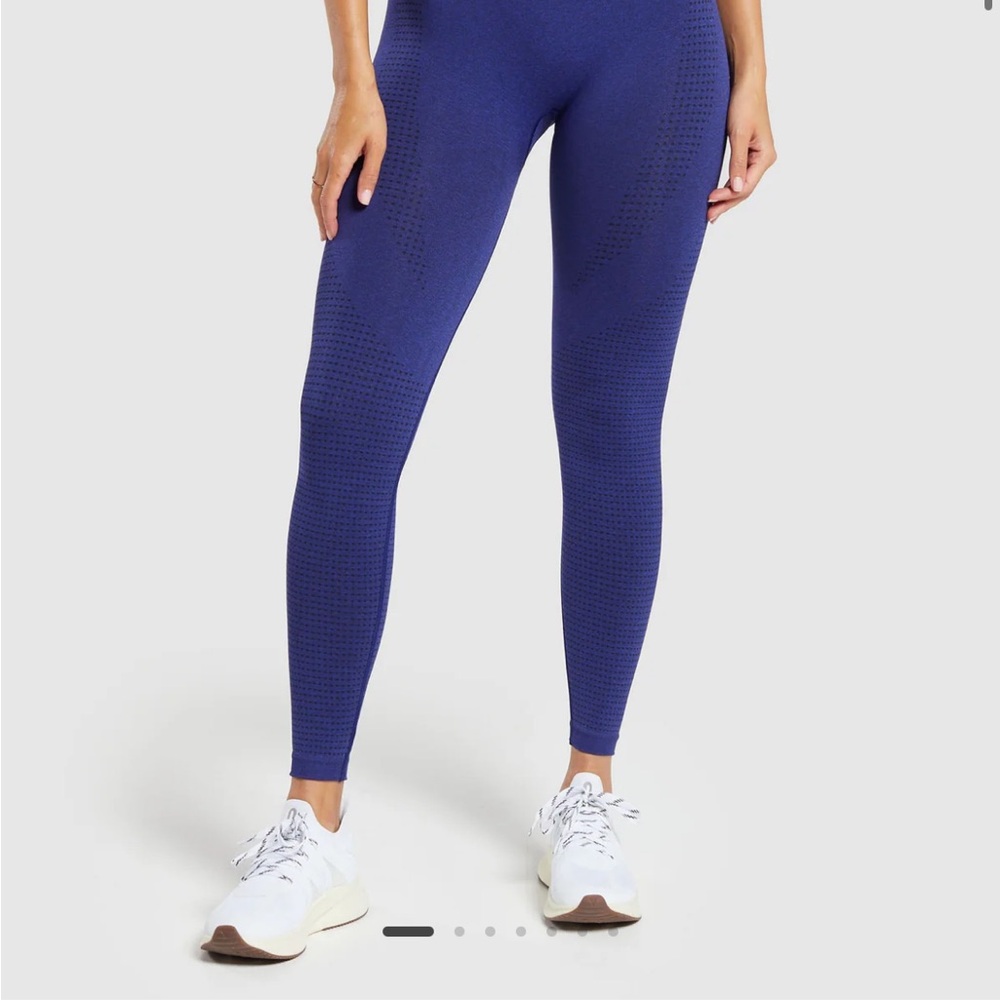 GYMSHARK, vital seamless leggings in colbalt blue